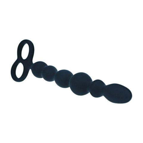 LEVELZ Sonda Anatomiczna Silikonowa Beaded Double Loop Czarna
