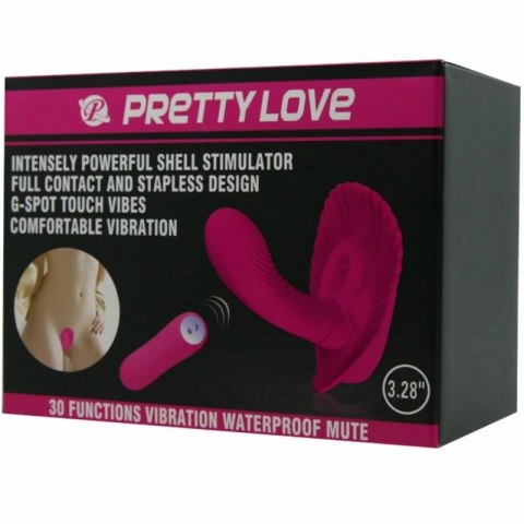 Pretty Love Shell - Model z pilotem, 30 trybow, silikon, wodoodporny
