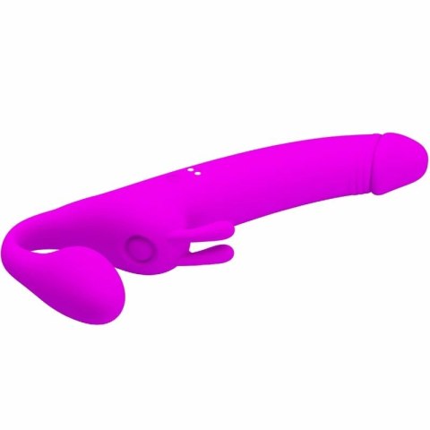 Pretty Love Zanini Strapless Strap-On silikonowy 10 trybow fioletowy