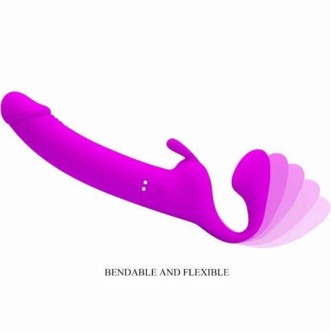 Pretty Love Zanini Strapless Strap-On silikonowy 10 trybow fioletowy