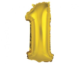 Balon foliowy "Cyfra 1" złota 35 cm FG-C35Z1