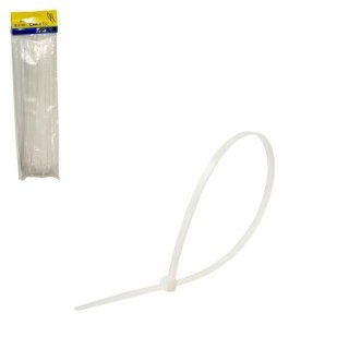 Opaski zaciskowe białe opak.100szt. wym.4 × 350mm. 10136