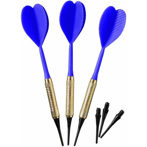 RZUTKI LOTKI PLASTIKOWE DART 3SZT BEZPIECZNE NIEBIESKI BEST SPORTING