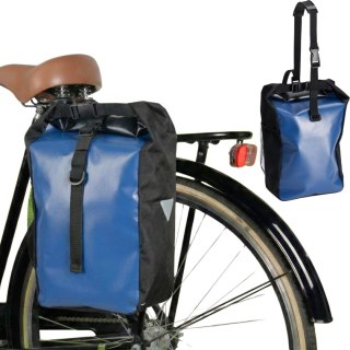 SAKWA TORBA ROWEROWA WODOSZCZELNA TYLNA NA BAGAŻNIK NIEBIESKA 13,5L XQMAX PRO
