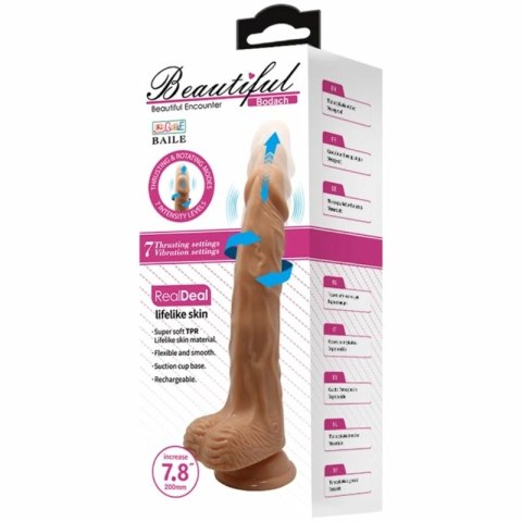 Baile Pretty Love Bodach System Wibracji i Rotacji 20 cm brązowy