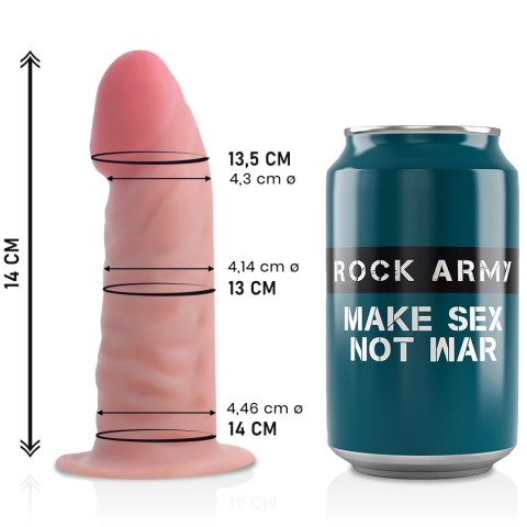 Rockarmy Tiger Model Podwojna Gęstość 14 cm Naturalny TPE Przyssawka