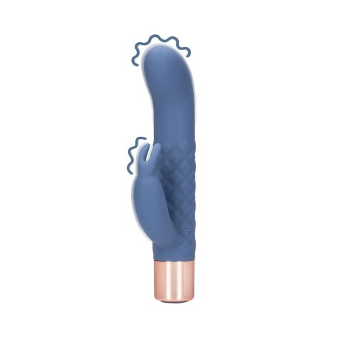 Loveline Mini Rabbit Blue Horizon - kompaktowy model z żebrowaną powierzchnią