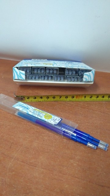 Wkłady do długopisów ścieralnych 36szt NIEBIESKI Eraser 3558
