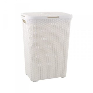 Kosz na bieliznę RATTAN 60l kremowy