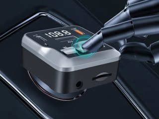 Transmiter fm mp3 estaw głośnomówiący 2 x usb c bluetooth 5.3 12v karta sd 10148