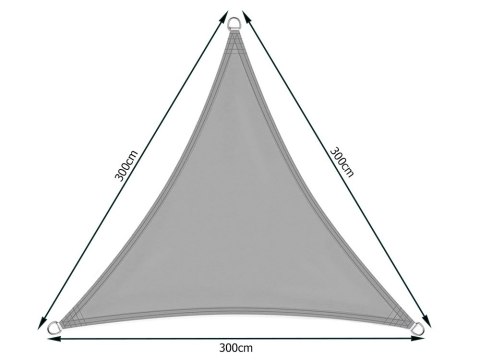Żagiel przeciwsłoneczny wodoodporny markiza 3 x 3 x 3m 01885_SZ