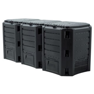 KOMPOSTOWNIK OGRODOWY EKOBAT SEGMENTOWY MODULE COMPOGREEN CZARNY 1200L