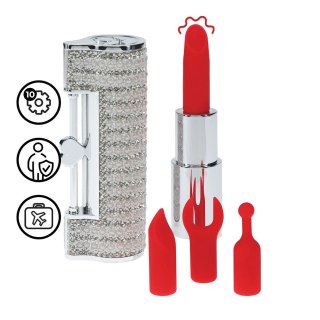 Loveline Angel Mini Wibrator w Etui 4 Końcowki Transparentny