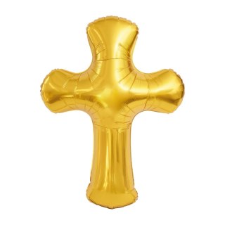 Balon foliowy Krzyż złoty 85 x 120cm 169933