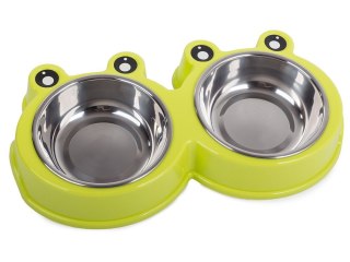 Miska podwójna dla psa kota metalowa 0,175l x 2 19107