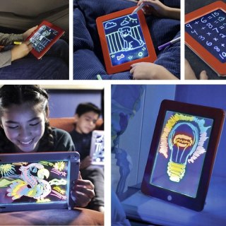 Magiczny tablet do rysowania 3D + pisaki - niebieski
