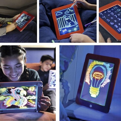 Magiczny tablet do rysowania 3D + pisaki - niebieski