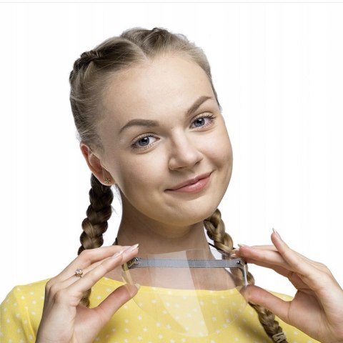 Mini przyłbica na nos i usta - szara