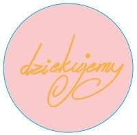 Ozdobne naklejki okrągłe Dziękujemy 500pcs - złoty napis