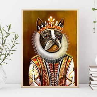 Haft Diamentowy/ Obraz 5D/ Mozaika Diamentowa/ Diamond Painting - pies, rozm. 40x50 cm
