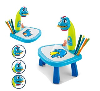 Wielofunkcyjny projektor / rzutnik do nauki rysowania - niebieski dinozaur