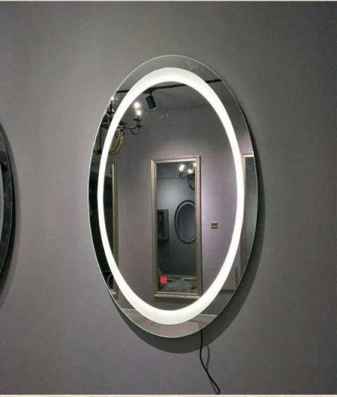 Lustro Z Oświetleniem LED Do Zawieszenia Włącznik Dotykowy 80 Cm