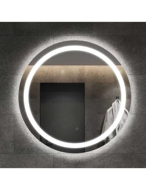 Lustro Z Oświetleniem LED Do Zawieszenia Włącznik Dotykowy 80 Cm