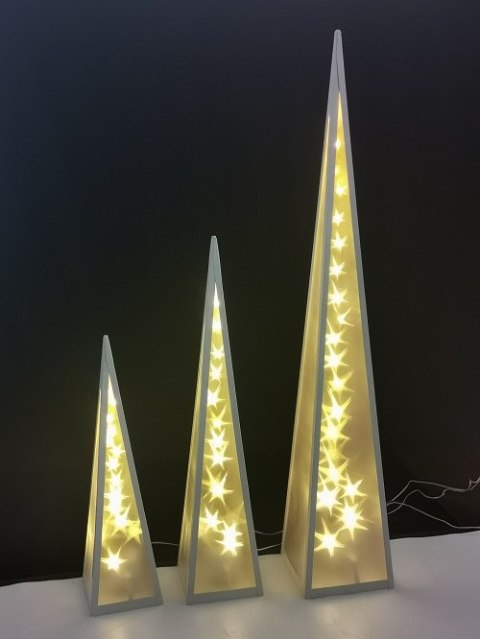 Świąteczna Choinka Lampa LED Gwiazdki obrotowe 60 cm