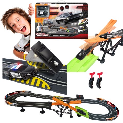 Szybcy i Wściekli tor wyścigowy z kontrolerami 3,3, m Dragon-i Toys