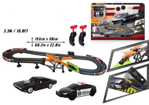 Szybcy i Wściekli tor wyścigowy z kontrolerami 3,3, m Dragon-i Toys