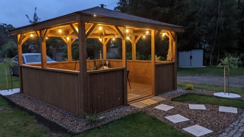Girlanda Ogrodowa Świetlna 20M 20X Żarówka LED Sieciowa Wodoszczelna