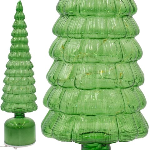 CHOINKA DEKORACYJNA ZIELONA LED 13 KORON CIEPŁY BIAŁY 40CM