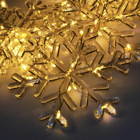 LAMPKI CHOINKOWE KURTYNA ŚWIETLNA 120x120 CM 232LED CIEPŁY BIAŁY PŁATKI ŚNIEGU