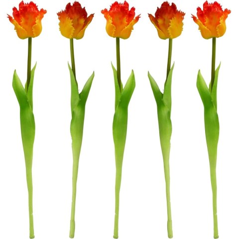 TULIPAN POMARAŃCZOWY 38CM JAK ŻYWY DEKORACJA WIOSENNA