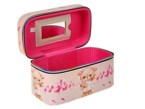 Kuferek S z lusterkiem zapinany na zamek 19 x 12 x 11cm