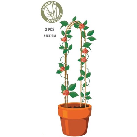 PODPORA DO ROŚLIN BAMBUSOWA ŁUK 58CM 3SZT PROGARDEN