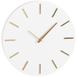 ZEGAR ŚCIENNY ALUMINIOWY BIAŁY ŚR. 35,5CM MICA
