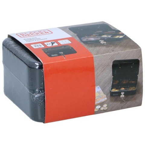KASETKA METALOWA NA PIENIĄDZE DOKUMENTY 15x8x11,8 CM BLACK + DECKER