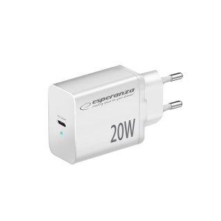 Ładowarka sieciowa 20W USB-C PD biała EZC104W