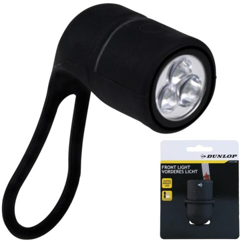 LAMPKA ROWEROWA PRZEDNIA SILIKONOWA DUNLOP