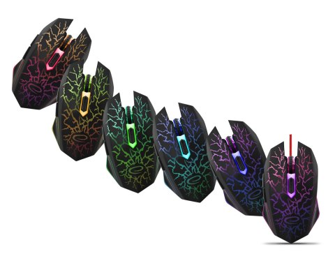 Mysz przewodowa GAMING LED 6D OPT. USB LIGHTNING EGM211R
