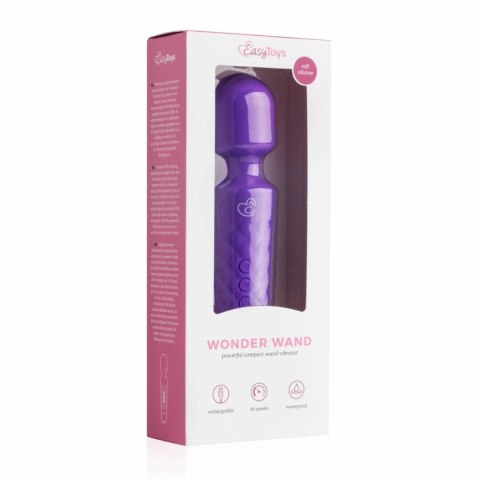 EasyToys Mini Wand Purple - kompaktowy masażer silikonowy 18 trybow