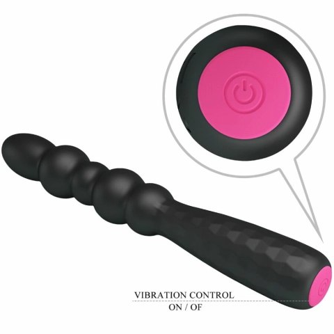 MR PLAY wibrujący korek analny elastyczny 12 trybow czarny USB