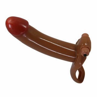 Pretty Love Bradden - Wibrujący system intymny strap-on, 18 cm, czarny