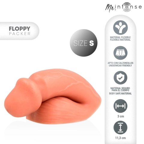 MR INTENSE Floppy Packer S - anatomiczny model silikonowy, beżowy