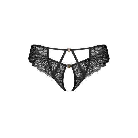 Obsessive Divienne String Open Back Czarny Koronkowy Luksusowy S/M