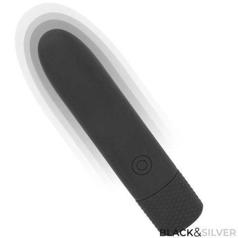 BLACK & SILVER GERI Intymna Kula Wibracyjna USB 8 Trybow Czarna 10x2,2cm