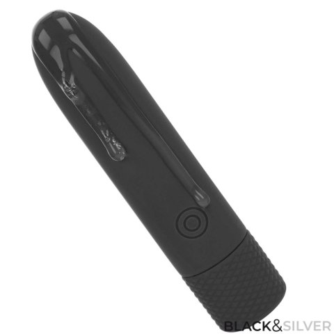 BLACK & SILVER GERI Intymna Kula Wibracyjna USB 8 Trybow Czarna 10x2,2cm