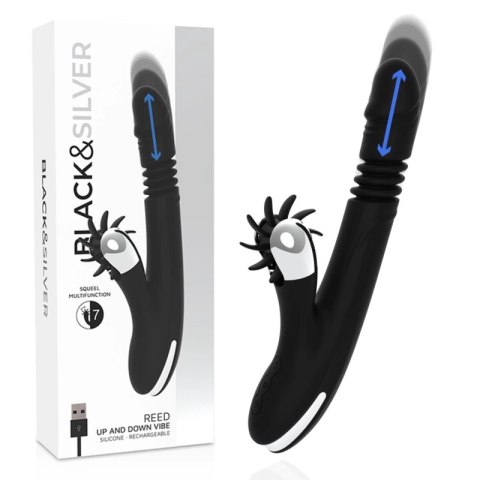 Black & Silver Reed Up & Down - silikonowy model z ruchem gora-doł, fioletowy
