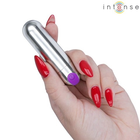 Intense Karen Mini Wibrujący Pocisk USB Srebrny 10 Trybow 8cm